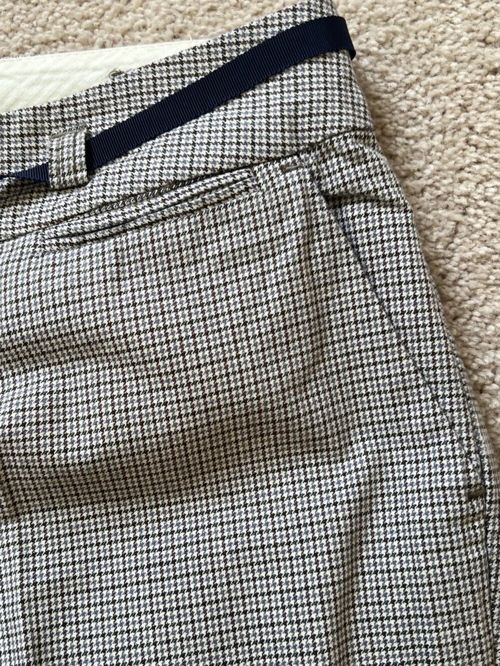 Tommy Hilfiger Austin Fit Houndstooth Women's Ribbon Tie-Waist Pants - Picture 4 of 16